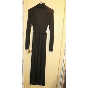 Zara - Long Backless Mock Neck dress